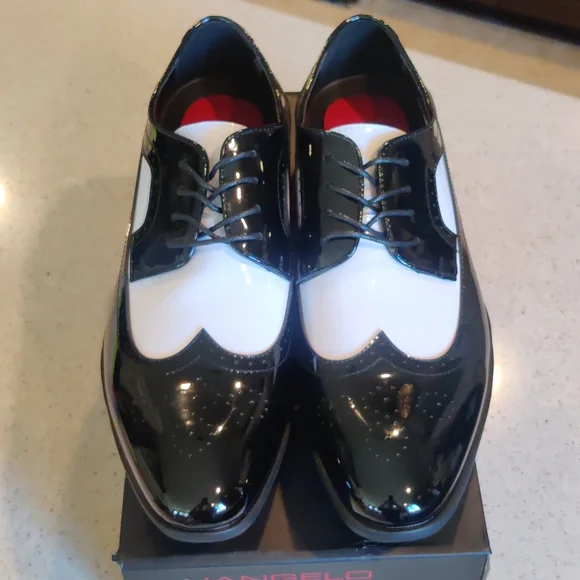 Vangelo | Shoes | Mens Black And White Patent Dress Shoe  display picture 3